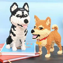 Pengfu Shop Corgi Tarzı Kutu Yok Karikatür Hayvanlar Husky Dachshund Mini Mikro Tuğlalar Modle Shiba Inu Schnauzer Kaniş Mike Köpek Yapı Taşları Kaniş Oyuncaklar Çocuk Için (Yurt Dışından)