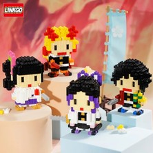 Pengfu Shop NO.68286 Stili Kutu Yok + Anime Demon Slayer Figürleri Sihirli Yapı Taşları Kamado Tanjirou Nezuko Inosuke Mini Connectini Tuğla Oyuncaklar Çocuklar Için (Yurt Dışından)