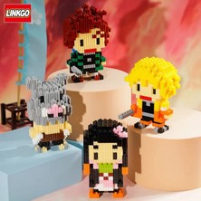 Pengfu Shop NO.68286 Stili Kutu Yok + Anime Demon Slayer Figürleri Sihirli Yapı Taşları Kamado Tanjirou Nezuko Inosuke Mini Connectini Tuğla Oyuncaklar Çocuklar Için (Yurt Dışından)