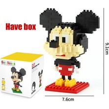 Pengfu Shop Kutu Stili Yok Plastik Mini Bloklar Mickey Minnie Donald Duck Karikatür Diy Modeli Mikro Yapı Tuğla Blokları Aksiyon Figürleri Oyuncaklar Çocuklar Için (Yurt Dışından)