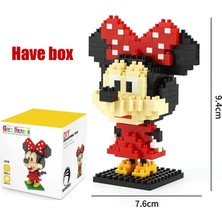 Pengfu Shop Kutu Stili Yok Plastik Mini Bloklar Mickey Minnie Donald Duck Karikatür Diy Modeli Mikro Yapı Tuğla Blokları Aksiyon Figürleri Oyuncaklar Çocuklar Için (Yurt Dışından)