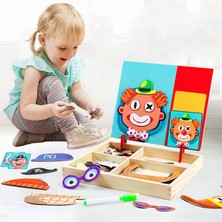 Pengfu Shop Çeşitli Kız Tarzı Ahşap Eğitici Bulmaca Montessori 3D Magnetldren's Bulmaca Eğitici Oyuncaklar Yeniden Kullanılabilir Dıy Oyuncak Okul Öncesi Eğitici Oyuncaklar (Yurt Dışından)