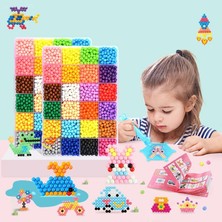 Pengfu Shop Sarı Stil 4.5 mm Dolum Hama Boncuk Bulmaca Aquabeads Dıy Su Püskürtme Boncuk Seti Top Oyunları 3D El Yapımı Sihirli Oyuncaklar Kızlar Için Çocuk (Yurt Dışından)