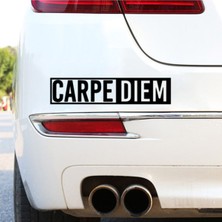 Kumraldede Carpe Diem Sticker (Oto-Motor-Laptop-Duvar-Dekor) 10 x 3 cm