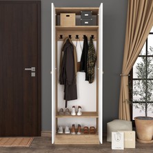 Bimossa Varna Portmanto 180 cm Meşe-Beyaz