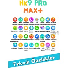 Agm Teknoloji Hk9 Pro Max+ 2 GB Dahili Hafıza/chat Gpt/3d Animasyonlu Gen 4 Amoled Watch 10 Akıllı Saat