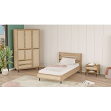 Yurudesign Ocean Genç Odası Takımı 3'lü Set Sepet-Uv Baskı Jüt ON23-SU