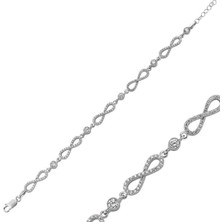 Mevafa 925 Ayar Gümüş Sonsuzluk Bileklik