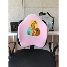 Officekup X-Large Visco Bel Destek Gamer Oyuncu Koltuk Yastığı- Pembe Chitah