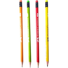 Faber-Castell Renkli Şövalye Yuvarlak Hb Kurşun Kalem - 4 Adet