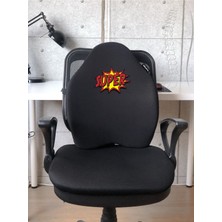 Officekup X-Large Visco Bel Destek Gamer Oyuncu Koltuk Yastığı- Siyah Super