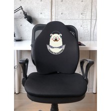 Officekup X-Large Visco Bel Destek Gamer Oyuncu Koltuk Yastığı Siyah Hipster