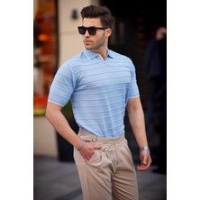 Madmext Bebe Mavisi Polo Yaka Erkek Tişört 6894