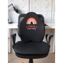 Officekup X-Large Visco Bel Destek Gamer Oyuncu Koltuk Yastığı- Siyah Radiate