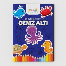 Staau Çocuk Ilk Boyama Kitabım 2'li Set - Deniz Altı / Dinozorlar