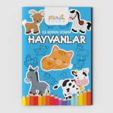 Staau Çocuk Ilk Boyama Kitabım 2'li Set - Hayvanlar / Dinozorlar