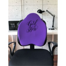 Officekup X-Large Visco Bel Destek Gamer Oyuncu Koltuk Yastığı- Mor Girlboss