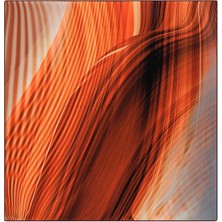 Bursa İpek Turuncu Gökkuşağı Desen Sura Ipek Eşarp