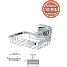 Çelik Banyo KU10-016 Kumru Rozetli Tel Sabunluk