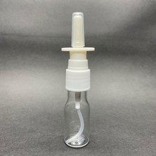 Labshop41 10 cc Pet Şişe - Beyaz Burun Spreyli  - 10 ml Nasal Spreyli Plastik Şişe  x 10 Adet