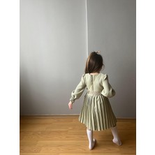 Taha Kids Triko Çanta Aksesuarlı  Çocuk Abiye Yeşil
