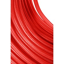 Çelik Pvc Şeffaf Örgülü Hortum Kırmızı Renk 1 " ( İç Çap 25 Mm) 50 Metre