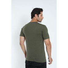 Plethora Slim Fit Bisiklet Yaka %100 Pamuk Erkek T-Shirt