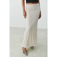 la & vetta Beyaz Maxi Basic Etek
