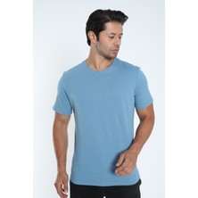 Plethora Slim Fit Bisiklet Yaka %100 Pamuk Erkek T-Shirt