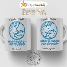 Hediyeci Market Başak Burcu Erkeğine Özel Beyaz Kupa Bardak - HMK-00110-04