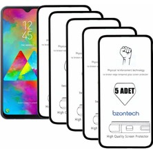 Bzontech Samsung Galaxy M20 ile Uyumlu Ekran Koruyucu Tam Kaplayan 5li Set