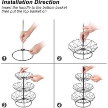Xhang Tezgah Meyve Sepeti Tutucu Dekoratif Masa Standı Sebzeler Için Mükemmel Snacks Mutfak Ev Eşyaları 3 Tier Blaç | Depolama Tepsileri (Yurt Dışından)
