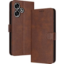 MY Boutique1 Toka Saf Renk Kickstand Pu ile Infinix Sıcak 30 4g Için Flip Case (Yurt Dışından)