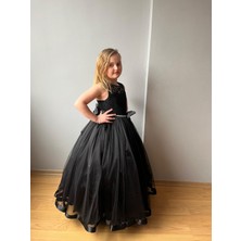 Taha Kids Prenses Model Kız Çocuk Abiye Siyah
