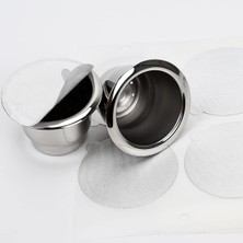 Praise6 100 Adet Yapışkanlı Alüminyum Folyo Kapakları Mühürler Çıkartmalar Dolum Için Tek Kullanımlık Boş Nespresso Kahve Pod Yeniden Kullanılabilir Kapak 37MM (Yurt Dışından)
