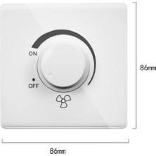 Praise6 86 Tip Tavan Vantilatörü Ayarı Kademesiz Hız Kontrol Cihazı Duvar Anahtarı 220V 10A (Yurt Dışından)