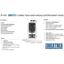 Erkentmed R-C4A Combo Elektroterapi Tens + Ems + Masaj Aleti / Cihazı - Şarjl