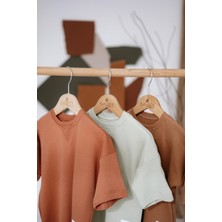 Babybek Collection Babybek Premium Oversize Unisex Renkli 3'Lü Çocuk T-Shirt