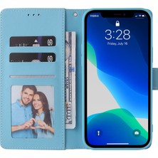 Colorful Shop Ile Uyumlu iPhone 13 Pro Premium Mermer Vintage Pu Deri Manyetik Kapatma Kılıfı Kayışlı Kapaklı (Yurt Dışından)