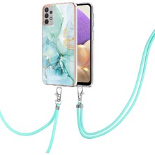 Colorful Shop Samsung Galaxy A12 5g Mermer Crossbody Kordon Askısı Anti-Scratch Için Kılıf (Yurt Dışından)