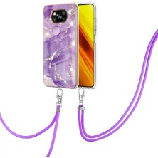 Colorful Shop Xiaomi Poco X3 Nfc Anti-Scratch Yumuşak Tampon Mermer Crossbody Için Kılıf (Yurt Dışından)