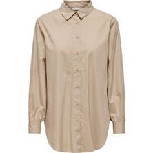 Only Onlnora New L/s Shırt Wvn Noos Kadın Kahverengi Gömlek - 15227677