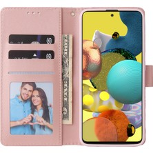 Colorful Shop Ile Uyumlu Samsung Galaxy A71 4g Premium Mermer Vintage Pu Deri Manyetik Kapatma Kılıfı Kayışlı Kapaklı (Yurt Dışından)