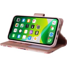 Colorful Shop Ile Uyumlu iPhone 13 Mini Premium Mermer Vintage Pu Deri Manyetik Kapatma Kılıfı Kayışlı Kapaklı (Yurt Dışından)