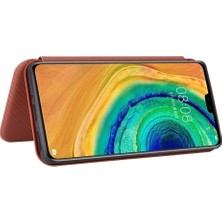 Colorful Shop Kart Tutucu Kickstand Tam Koruma Fiber ile Huawei Mate 30 Için Kılıf (Yurt Dışından)