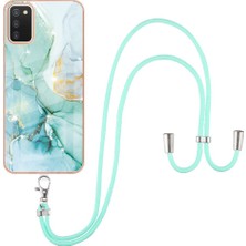 Colorful Shop Samsung Galaxy A03S Mermer Anti-Scratch Yumuşak Crossbody Kordon Için Kılıf (Yurt Dışından)