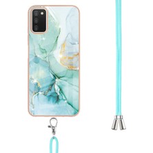 Colorful Shop Samsung Galaxy A03S Mermer Anti-Scratch Yumuşak Crossbody Kordon Için Kılıf (Yurt Dışından)