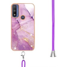 Colorful Shop Motoroal Moto G Saf Mermer Tampon Anti-Scratch Yumuşak Crossbody Için Kılıf (Yurt Dışından)