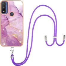 Colorful Shop Motoroal Moto G Saf Mermer Tampon Anti-Scratch Yumuşak Crossbody Için Kılıf (Yurt Dışından)