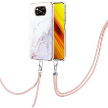 Colorful Shop Xiaomi Poco X3 Nfc Anti-Scratch Yumuşak Tampon Mermer Crossbody Için Kılıf (Yurt Dışından)